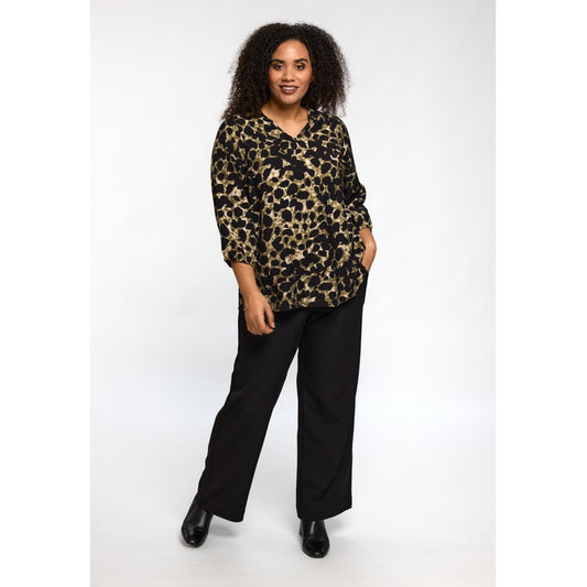 Studio SEmmy Blouse Blouse Black with green clouds