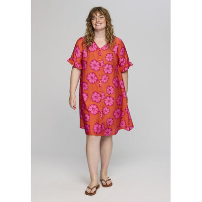 Studio SAda Dress Dress Orange with pink