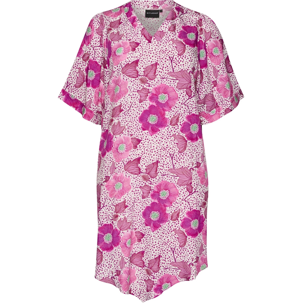 Studio SAlessia Tunic Tunic White with pink flowers