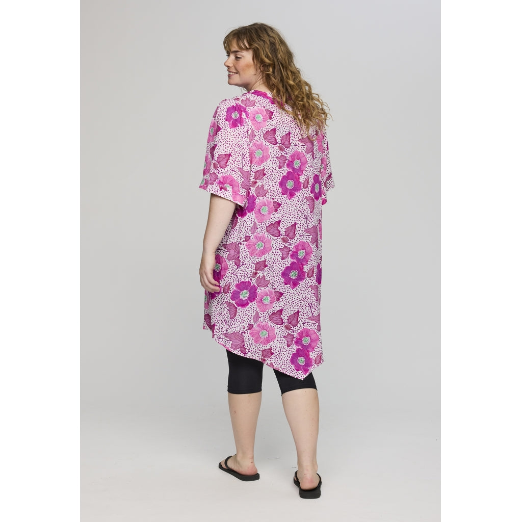 Studio SAlessia Tunic Tunic White with pink flowers