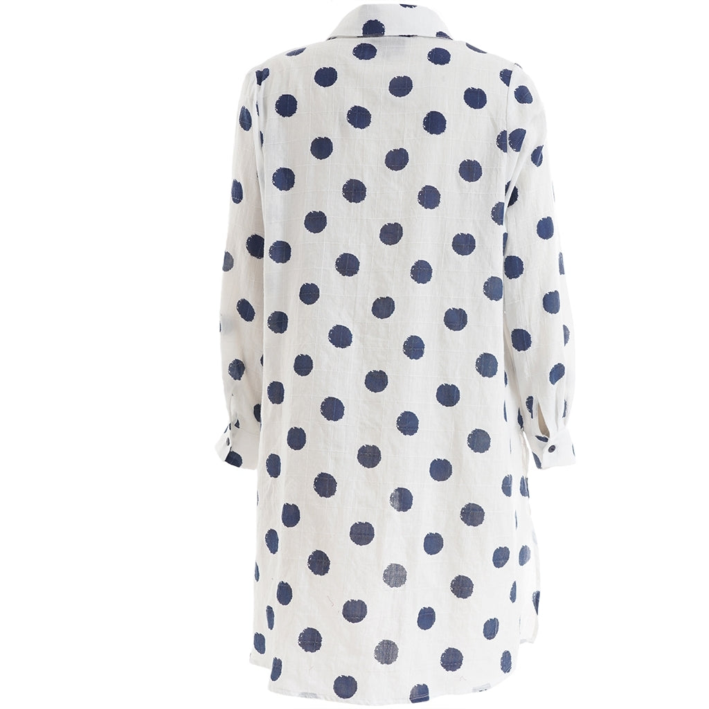 Studio SAlva Shirt with dots Shirt White with blue dots