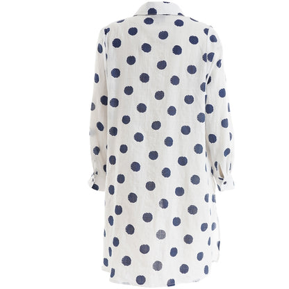 Studio SAlva Shirt with dots Shirt White with blue dots