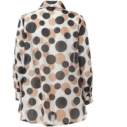 Studio SAnneliese Shirt Shirt White with black/brown dots