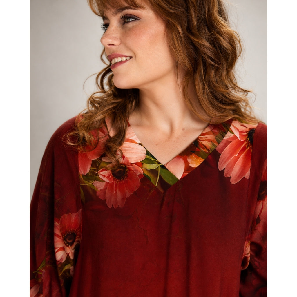 Studio SArmelle Tunic Tunic Board print bordeaux
