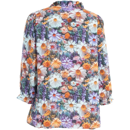 Studio SAslaug Blouse Blouse Purple orange flowers