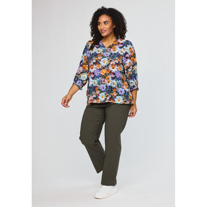 Studio SAslaug Blouse Blouse Purple orange flowers