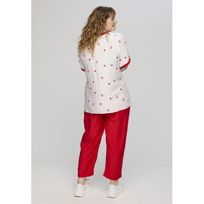 Studio SAva Blouse Blouse White with red berry
