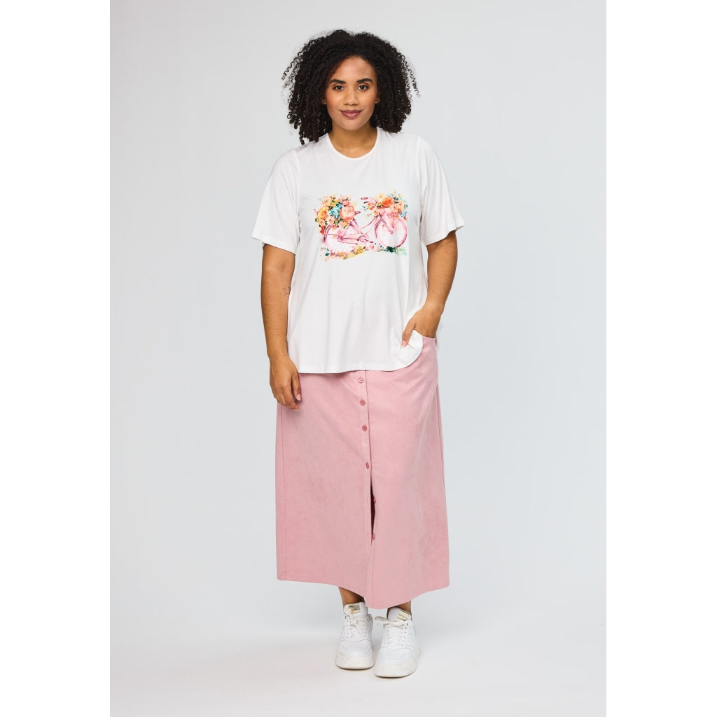 Studio SBella T-Shirt with print T-Shirt White with rose bike