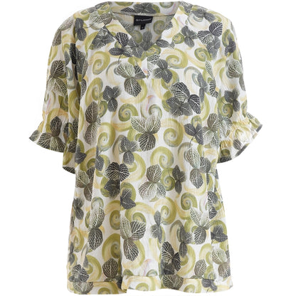 Studio SDasie Blouse Blouse Off white + green flowers