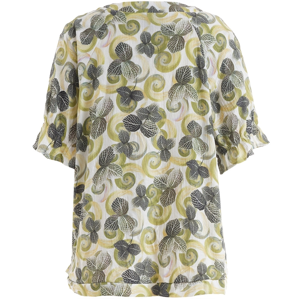 Studio SDasie Blouse Blouse Off white + green flowers