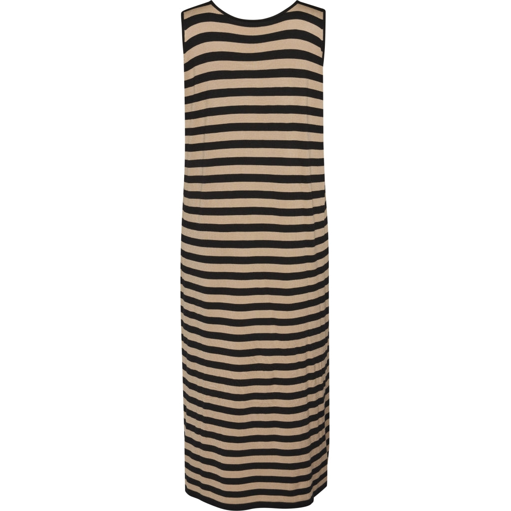 Studio SDolly knit long dress Long Dress Black/sand stripe