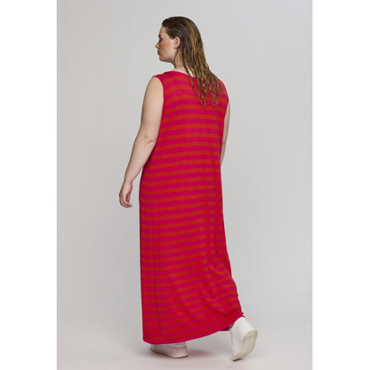 Studio SDolly knit long dress Long Dress Pink-orange stripe