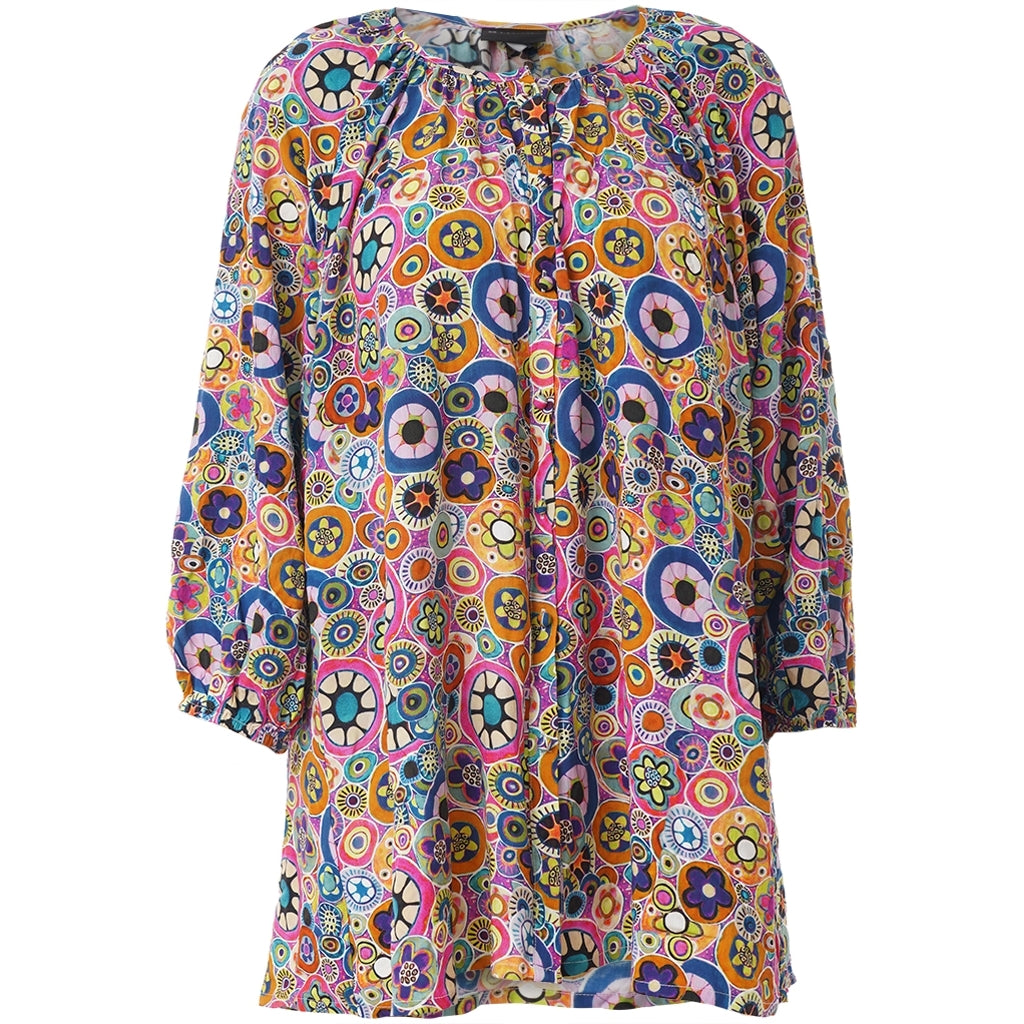 Studio SDorine Tunic with long sleeve Tunic Circle multicolor print