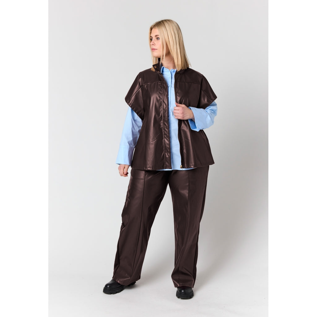 Studio SEloria Jacket with short sleeves Jacket Brown