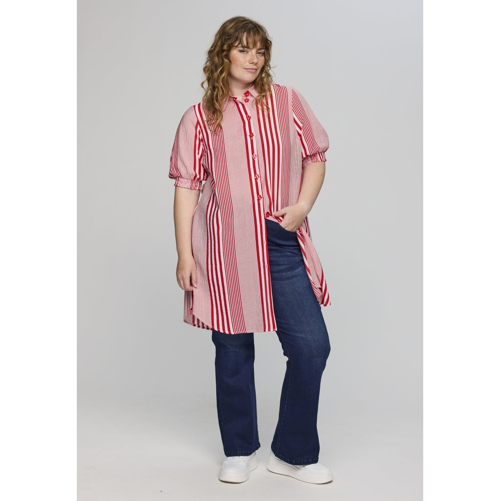 Studio SEmilie Shirt with short sleeves Shirt Red/White stripe