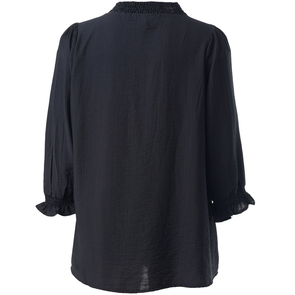 Studio SFeodora Blouse with smock neck Blouse Black