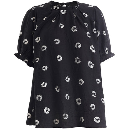 Studio SFozia Blouse Blouse Black with circle deco