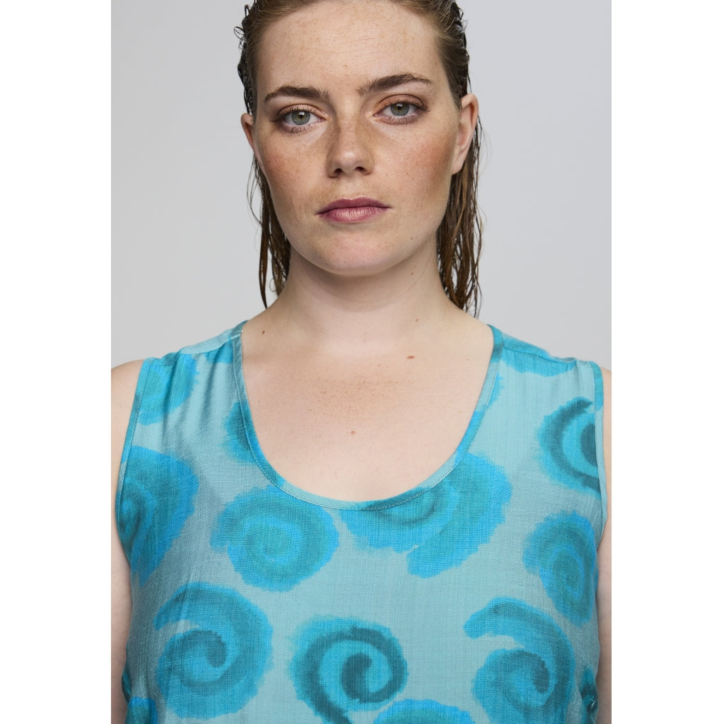 Studio SIdun Long Dress Long Dress Blue with blue roses