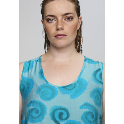 Studio SIdun Long Dress Long Dress Blue with blue roses