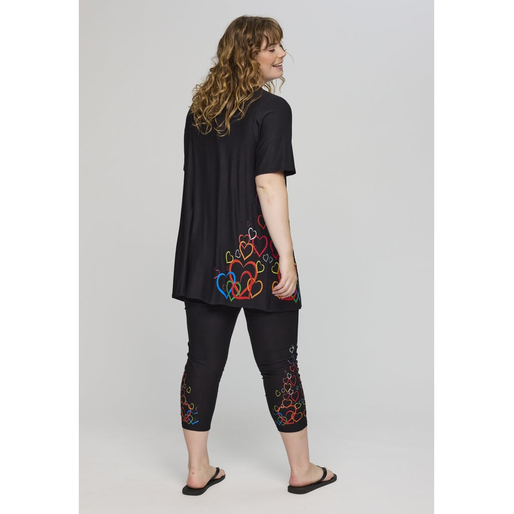 Studio SIrene Leggings Leggings Black with heart print