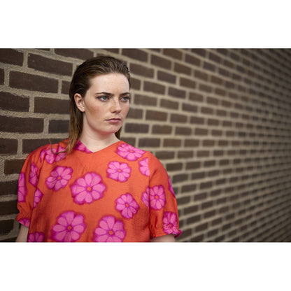 Studio SKerry Blouse Blouse Orange with pink