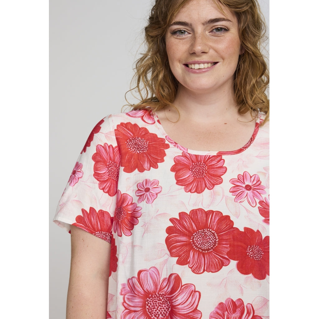 Studio SKimma Blouse Blouse White with Red Flower