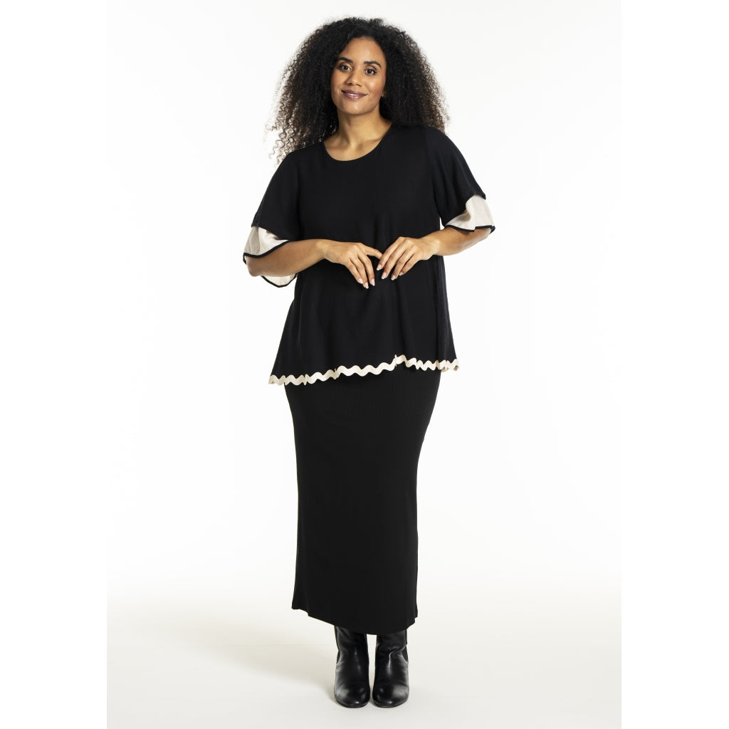 Studio SLone Blouse Blouse Black + Offwhite