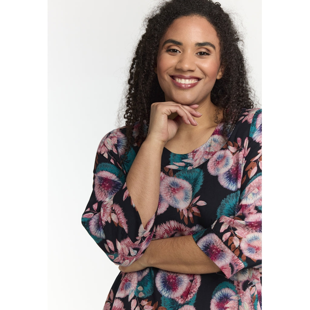 Studio SLonetta Dress with pockets Dress Big pink flowers