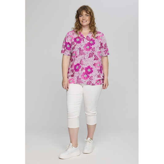 Studio SLonny Blouse Blouse White with pink flowers