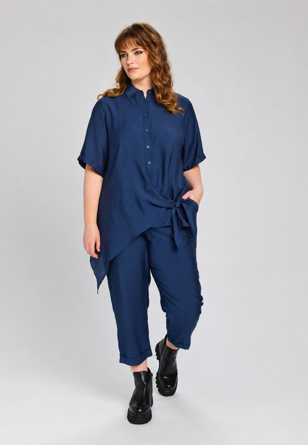 Studio SOda Shirt with knot Shirt Blue