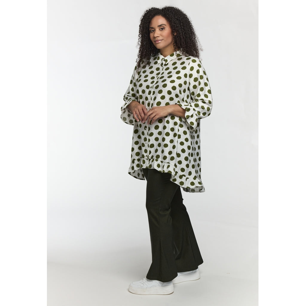 Studio SSilja Tunic Tunic White with green dots