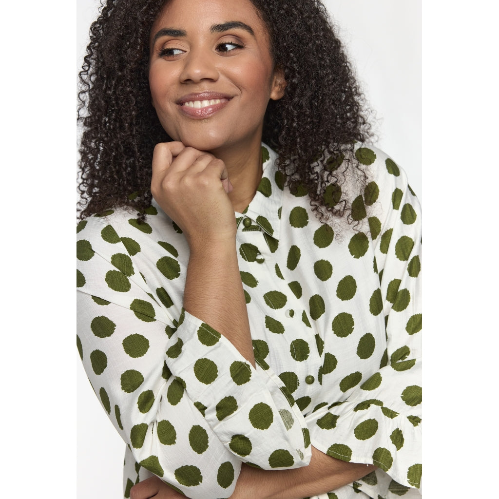 Studio SSilja Tunic Tunic White with green dots
