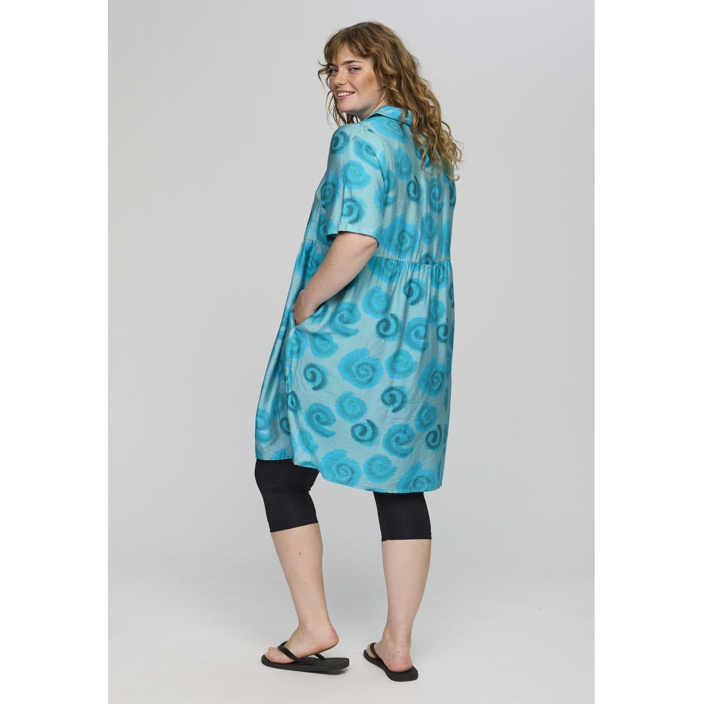 Studio Slise Dress Dress Blue with blue roses